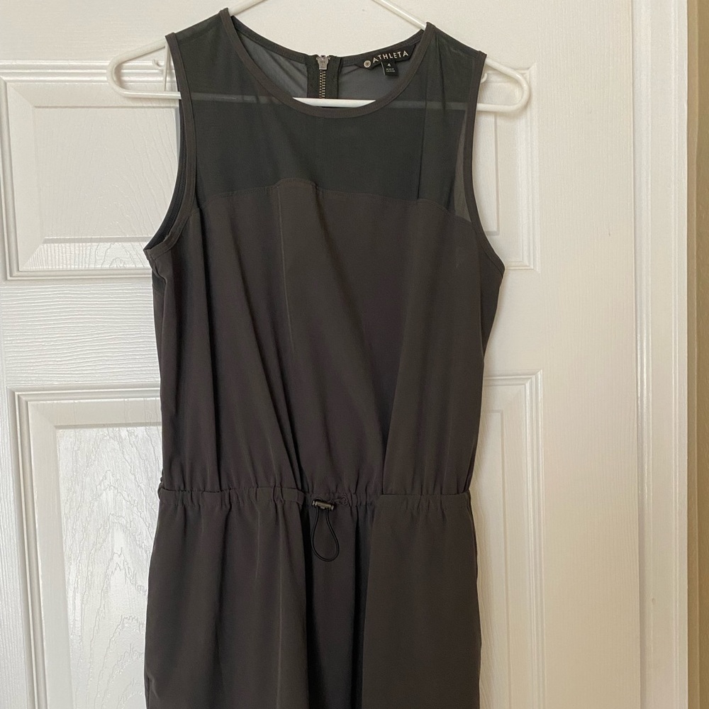 Athleta Sol Dress Black Olive 4 GUC